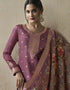 sophisticated lavender viscose dola jacquard designer party wear heavy salwar suit collection with lavender santoon rt8850-184470 Close-up View